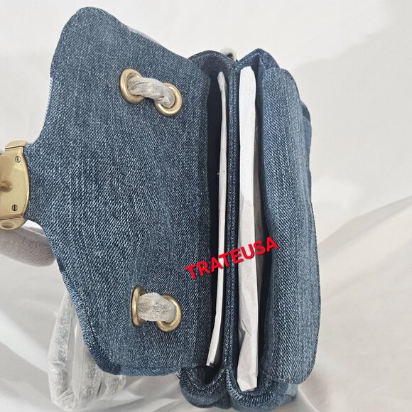 Coach Tabby Shoulder Bag 20 With Patchwork Quilting Denim CAM93 $495 NWT Packed - Picture 12 of 16